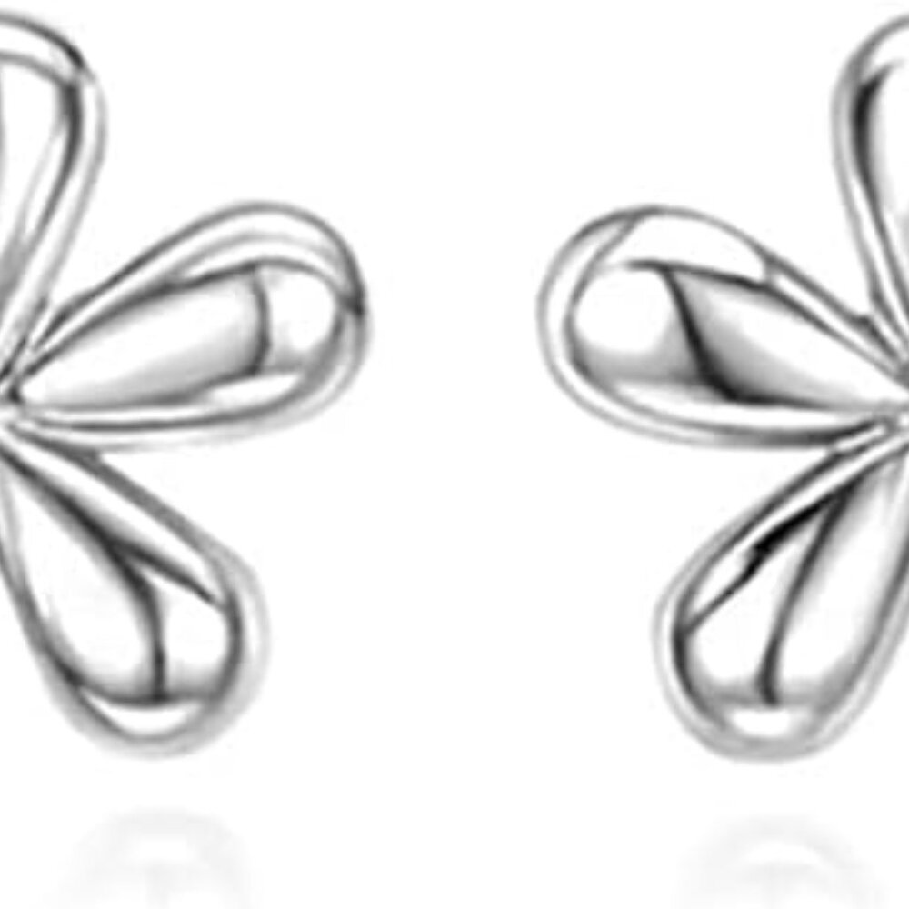 Solid 925 Sterling Silver Daisy Stud Earrings Flo… - image 1